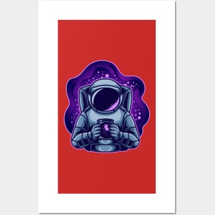 Astronaut Holding Butterfly Posters and Art